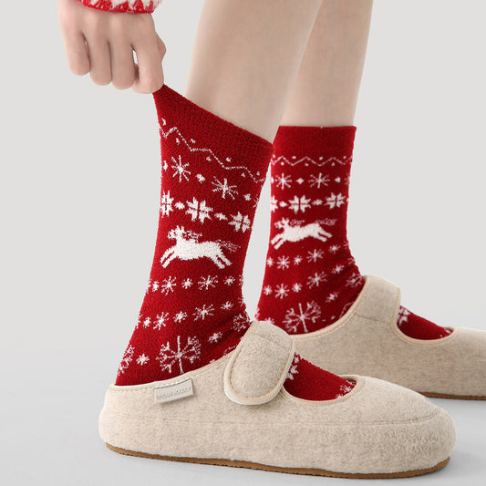 3 Packs Christmas Day Red Socks