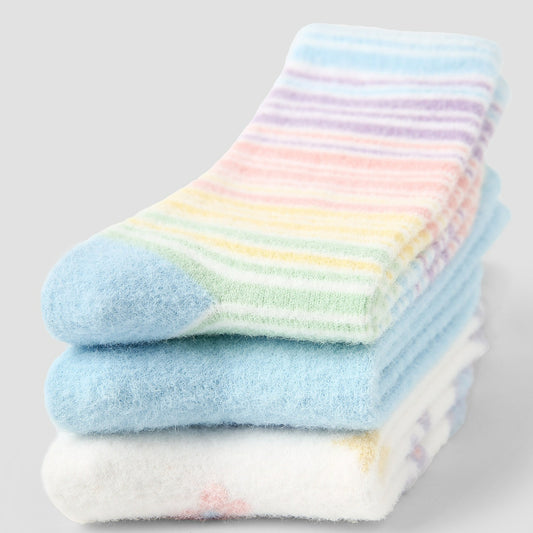 3 Pairs Cute Carton Colorful Cat Socks