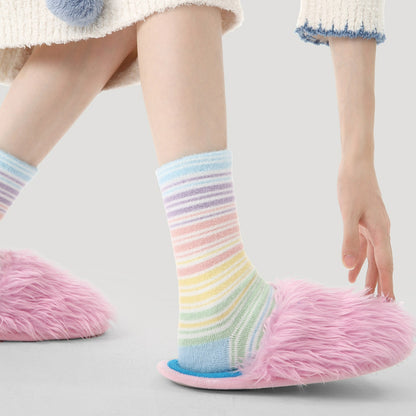 3 Pairs Cute Carton Colorful Cat Socks