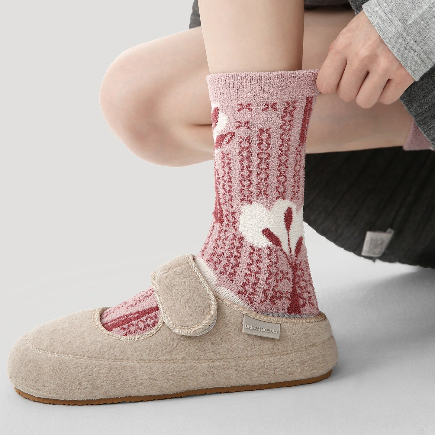 3 Pairs Coral Fleece Rabbit Cartoon Socks