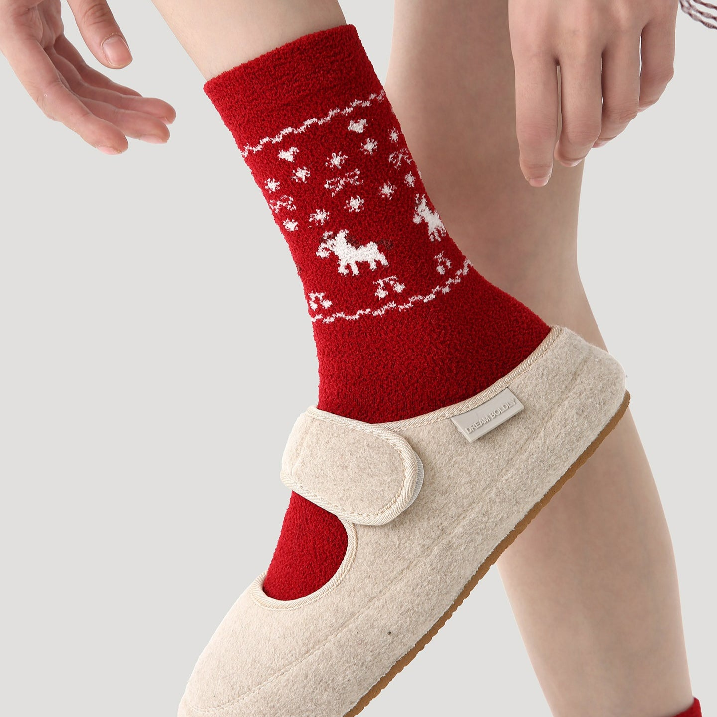 3 Packs Christmas Day Red Socks