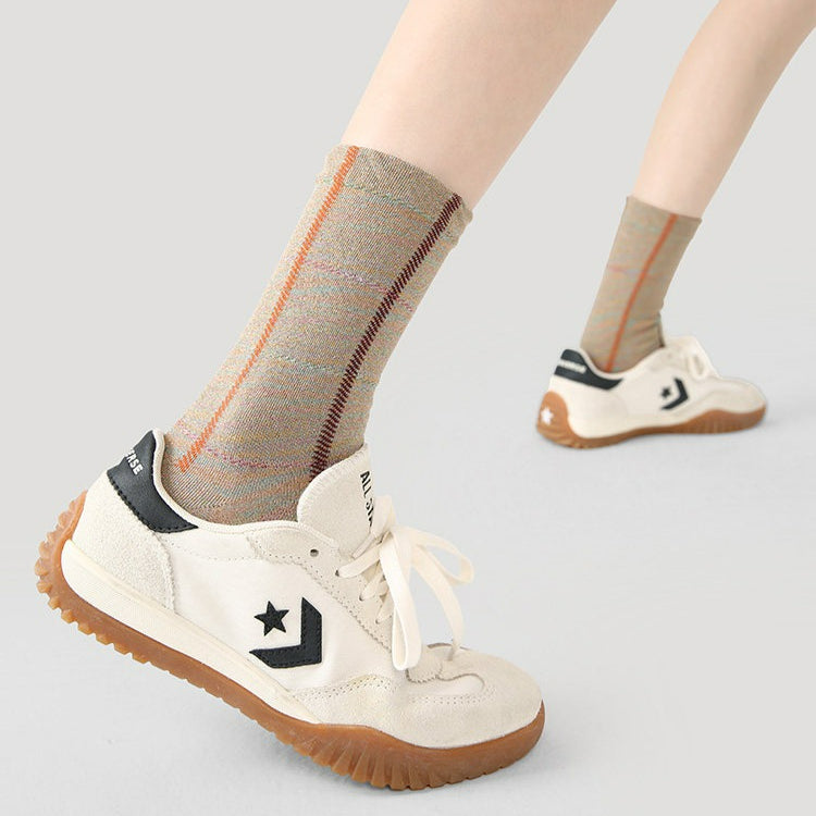 3 Pairs Stripe Retro Cotton Socks