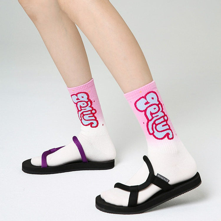 3 Pairs Pink Series Colorful Cotton Socks