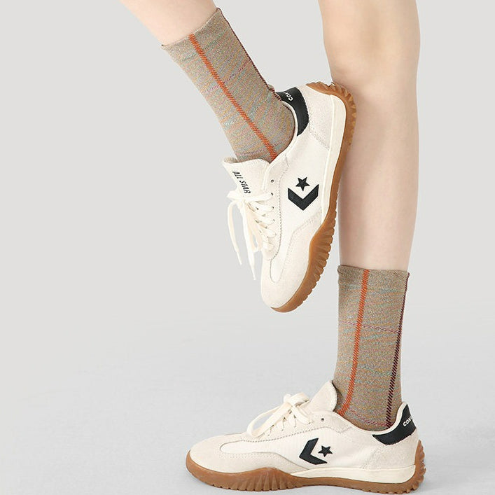 3 Pairs Stripe Retro Cotton Socks