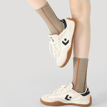 3 Pairs Stripe Retro Cotton Socks