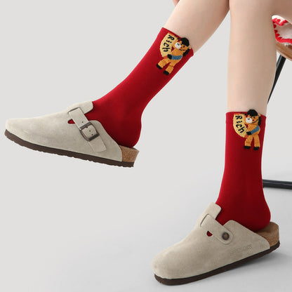 3 Pairs Horse Cartoon Socks