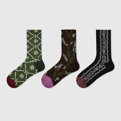 3 Pairs Vintage Spring Socks