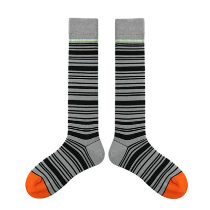 1 Pair Diamond Trend Long Tube Socks  Plaid Retro Cotton Socks