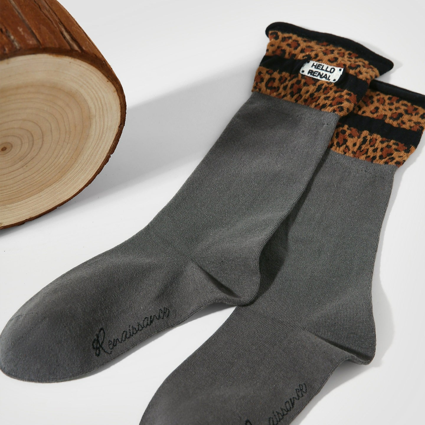 3 Pairs Mid High Leopard Socks