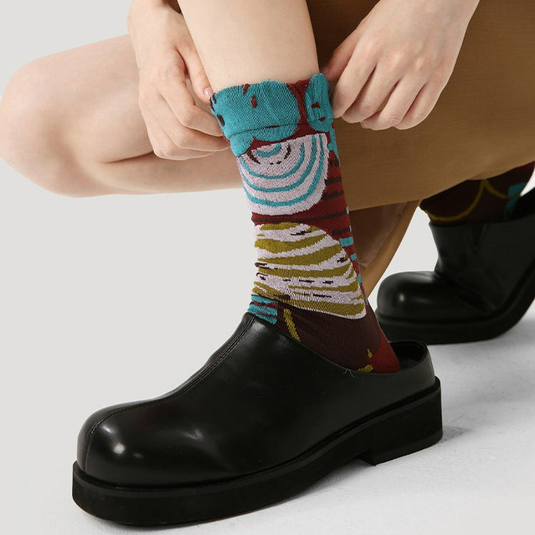 3 Pairs Vintage Brown Socks