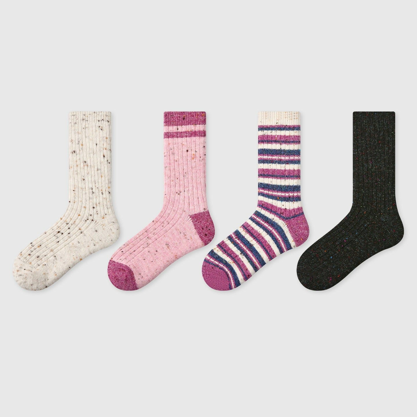 4 Pairs Middle High Colorful Socks
