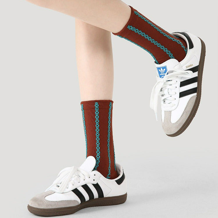 3 Pairs Vintage Mid Length Socks