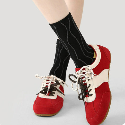 3 Pairs Stripe Retro Cotton Socks