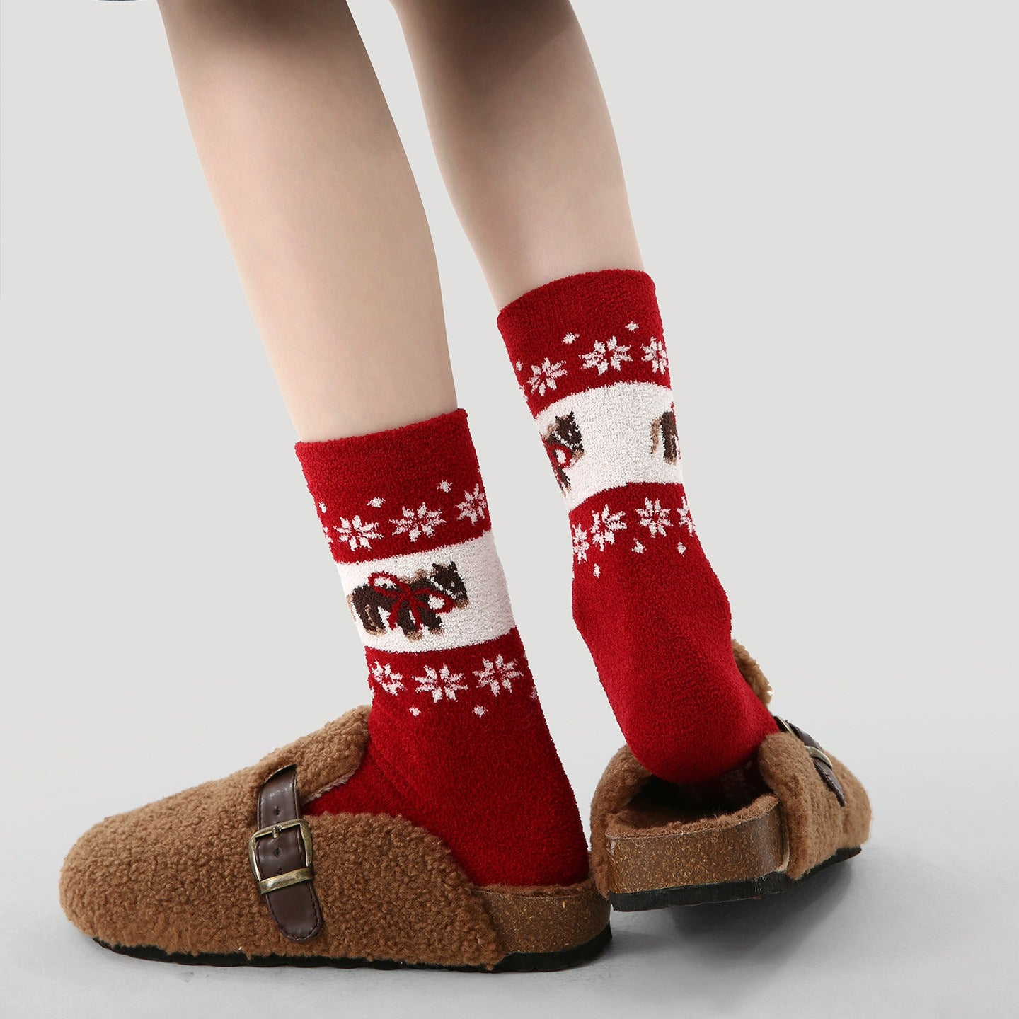 3 Packs Christmas Day Red Socks