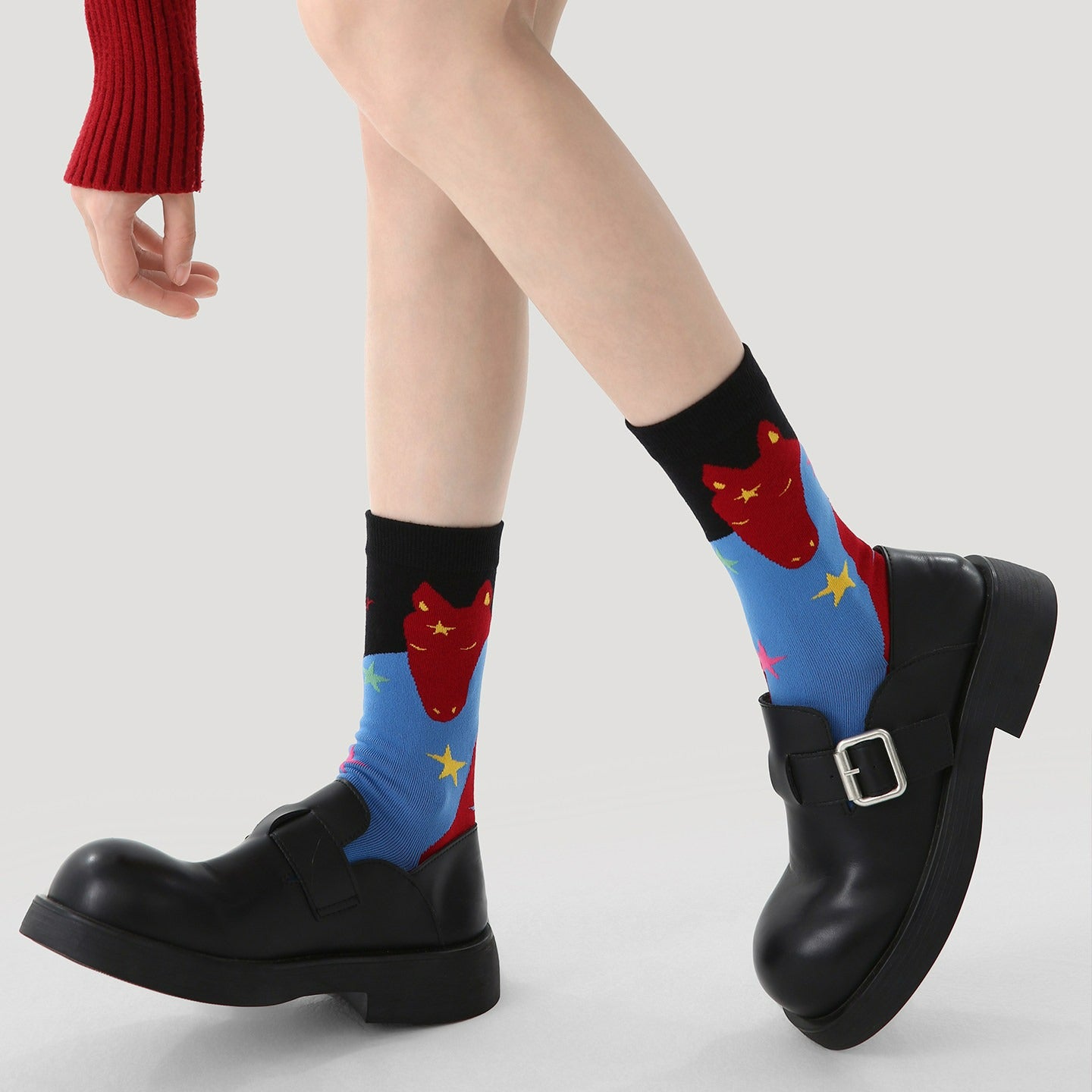 3 Pairs The Horse Cartoon Socks