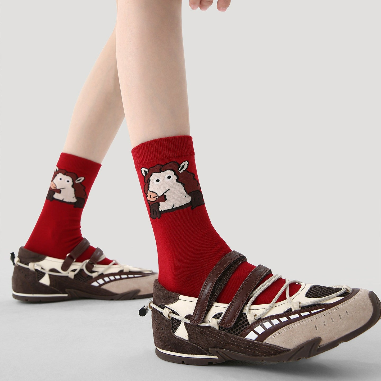 3 Pairs Red Horse Socks