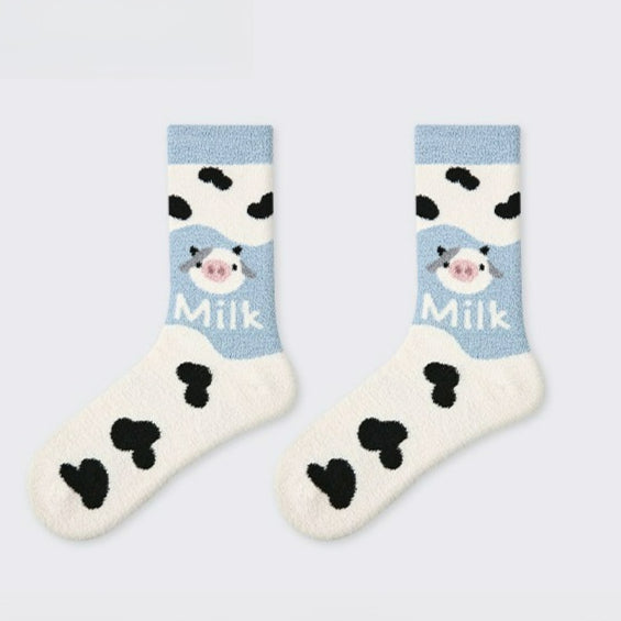 1  Pair Cute Cartoon Food Socks