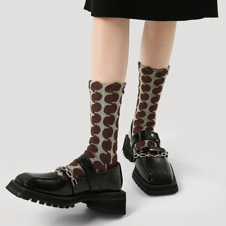 3 Pairs Vintage Brown Socks