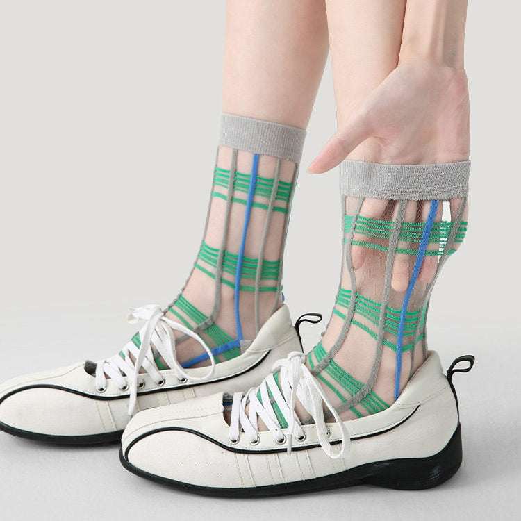 3 Pairs Cass Mesh Socks Thin Breathable Socks