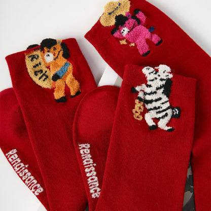 3 Pairs Horse Cartoon Socks