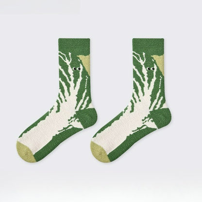 1  Pair Cute Cartoon Food Socks