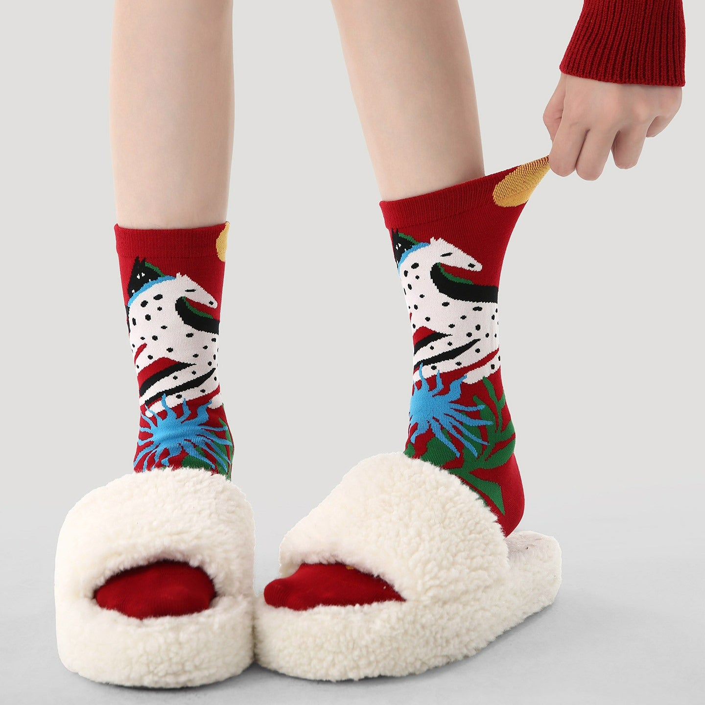 3 Pairs The Horse Cartoon Socks