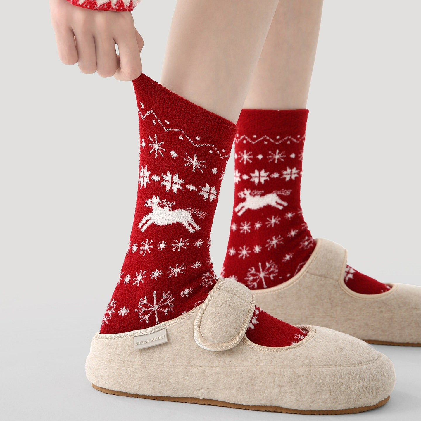 3 Packs Christmas Day Red Socks