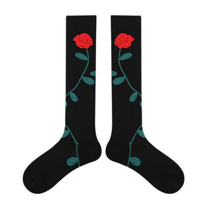 1 Pair Diamond Trend Long Tube Socks  Plaid Retro Cotton Socks