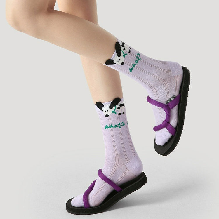 3 Pairs Cartoon Cat Dog Cute Socks