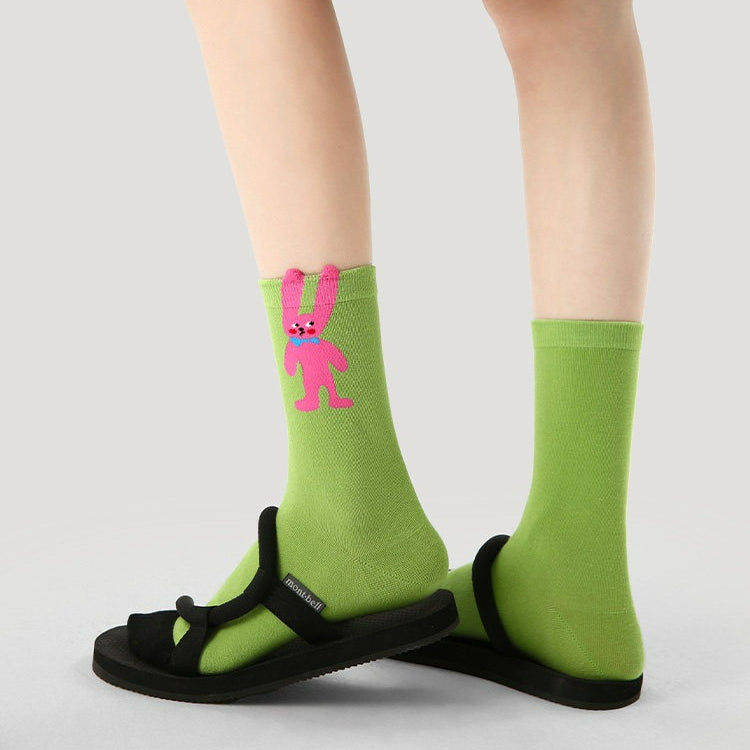 3 Pairs Original Cartoon Rabbit Candy Color Socks