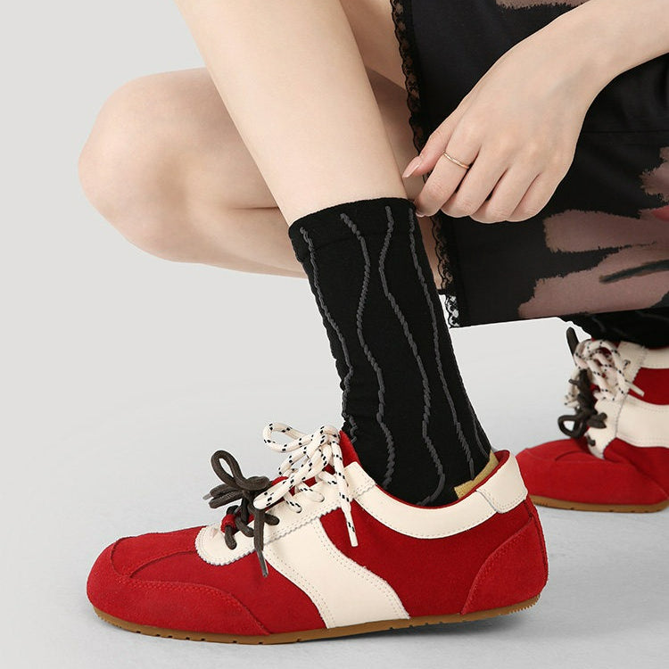 3 Pairs Stripe Retro Cotton Socks