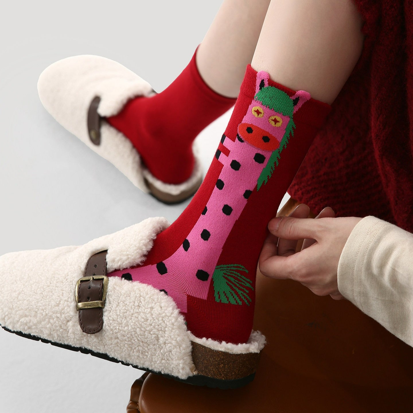 3 Pairs Cute The Horse Carton Socks