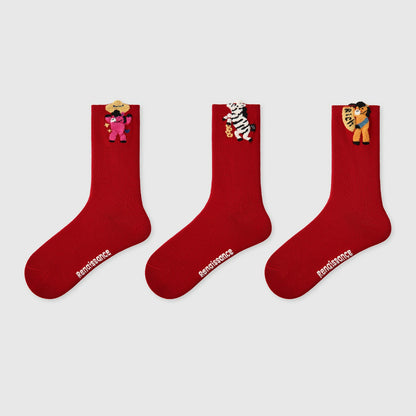3 Pairs Horse Cartoon Socks