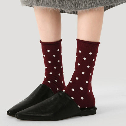 3 Pairs Solid Red Color Socks